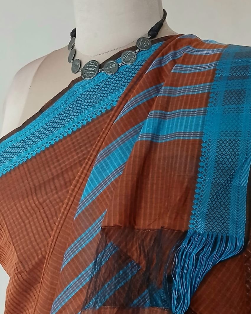 Mangalagiri Handweave Cotton Saree - (MHCS0037) - Image 6