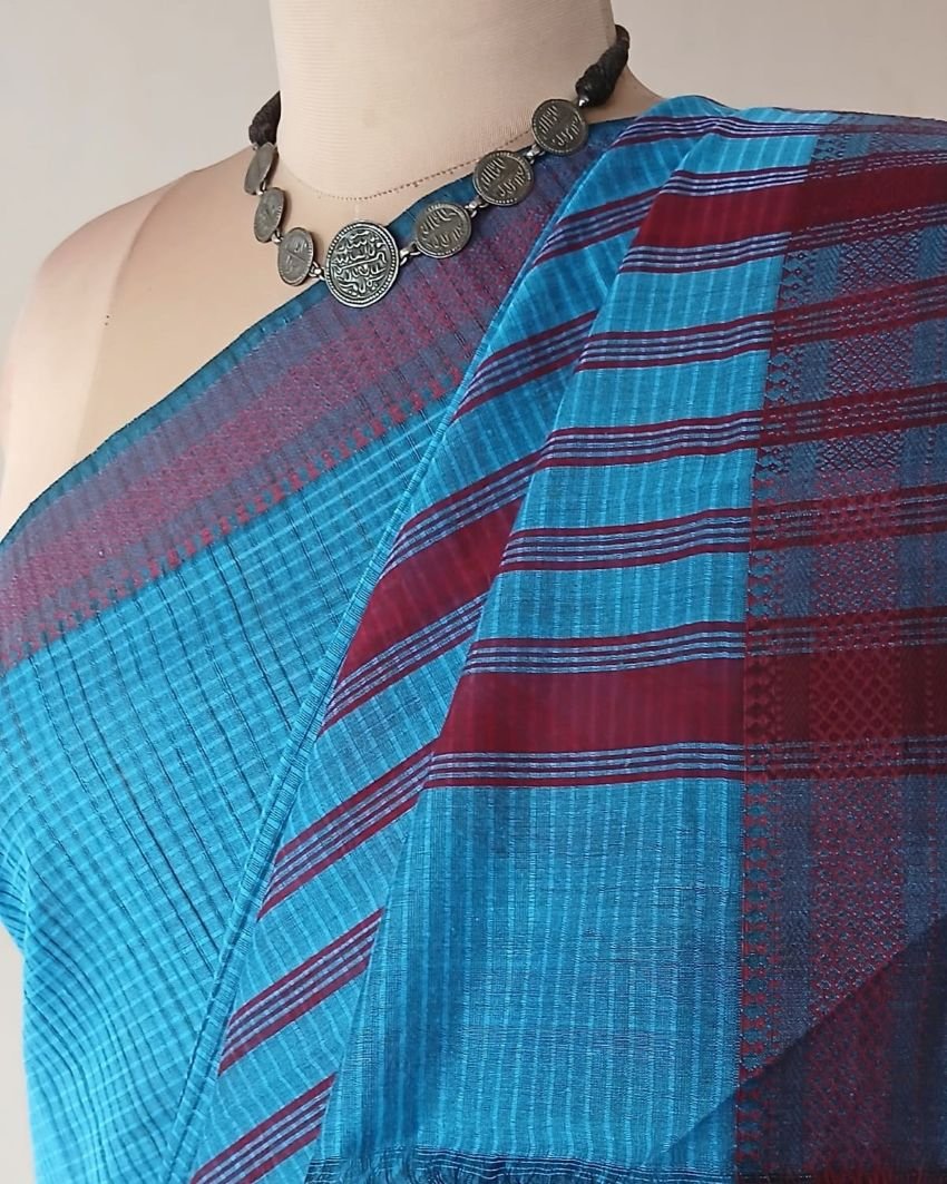 Mangalagiri Handweave Cotton Saree - (MHCS0042) - Image 7