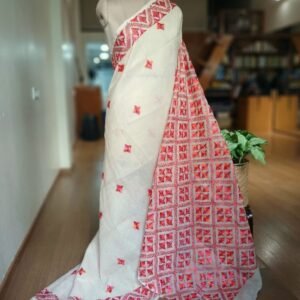 Phulkari Hand Embroidered Saree from Punjab -(PHES1002)