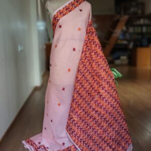 Phulkari Hand Embroidered Saree from Punjab -(PHES1008)