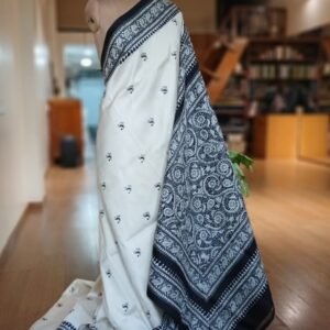 Hand Embroidered Santiniketan Kantha Saree - (SNBK0021)