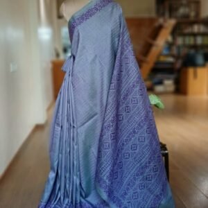 Hand Embroidered Santiniketan Kantha Saree - (SNBK0020)