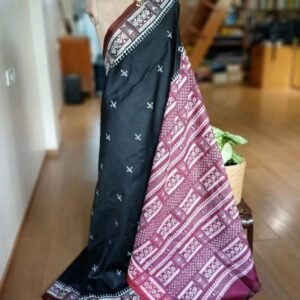 Hand Embroidered Santiniketan Kantha Saree - (SNBK0018)