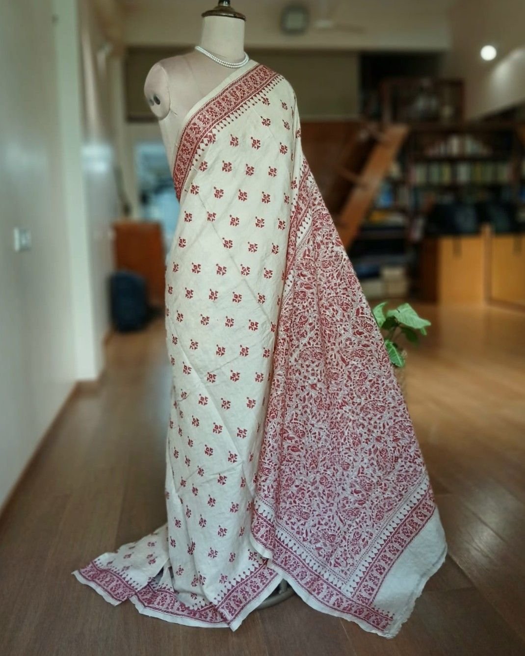 PadmaShree Takdira Begum’s Tussar Silk Kantha Saree - (TSKS0022)