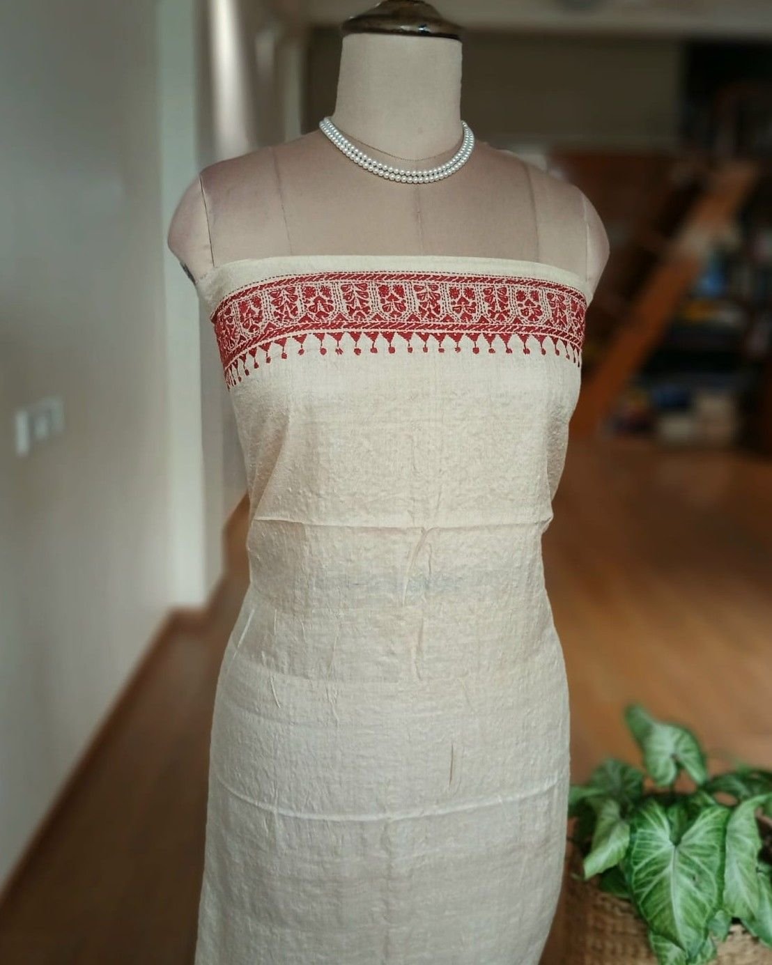 PadmaShree Takdira Begum’s Tussar Silk Kantha Saree - (TSKS0022) - Image 10