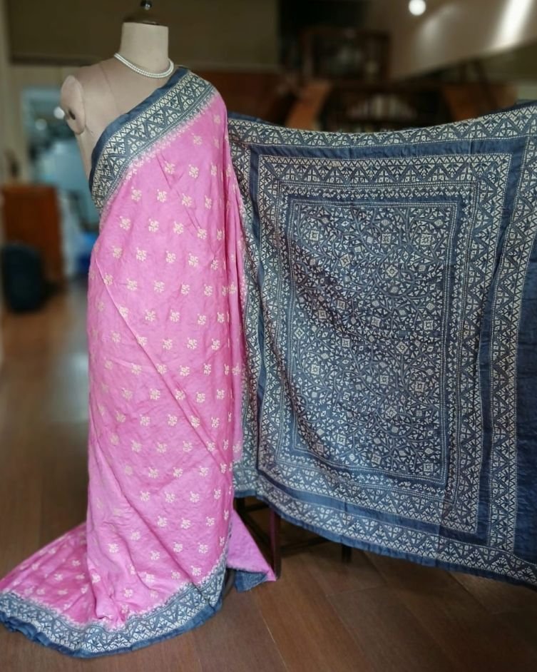 PadmaShree Takdira Begum’s Tussar Silk Kantha Saree - (TSKS0023) - Image 4