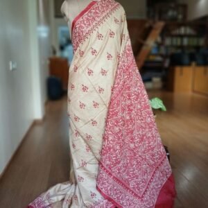 PadmaShree Takdira Begum’s Tussar Silk Kantha Saree - (TSKS0025)