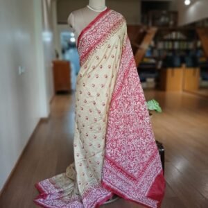 PadmaShree Takdira Begum’s Tussar Silk Kantha Saree - (TSKS0028)