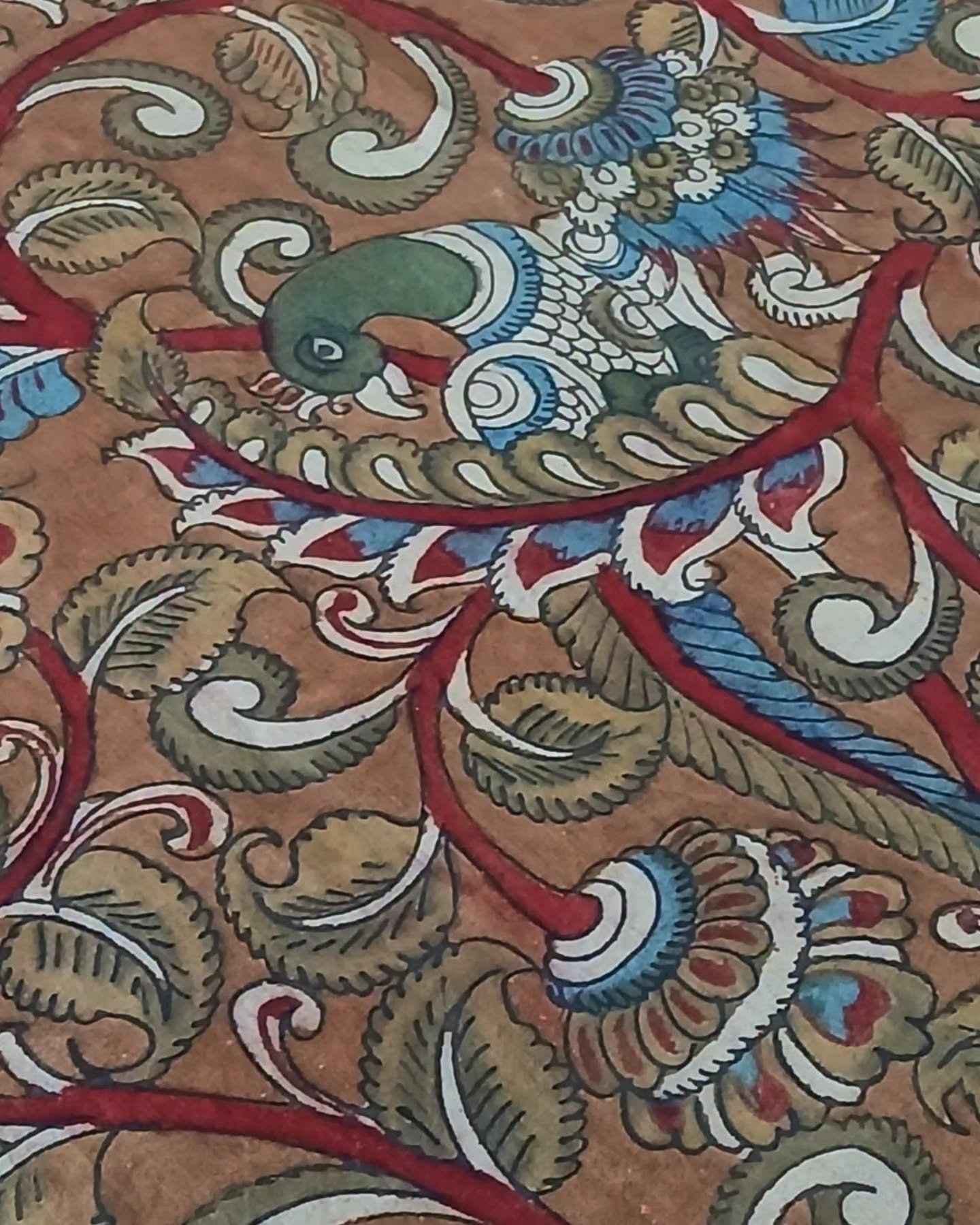 Tree of Life Pen Kalamkari Coth Painting in Natural Dyes - (TLPK0001) - Image 3