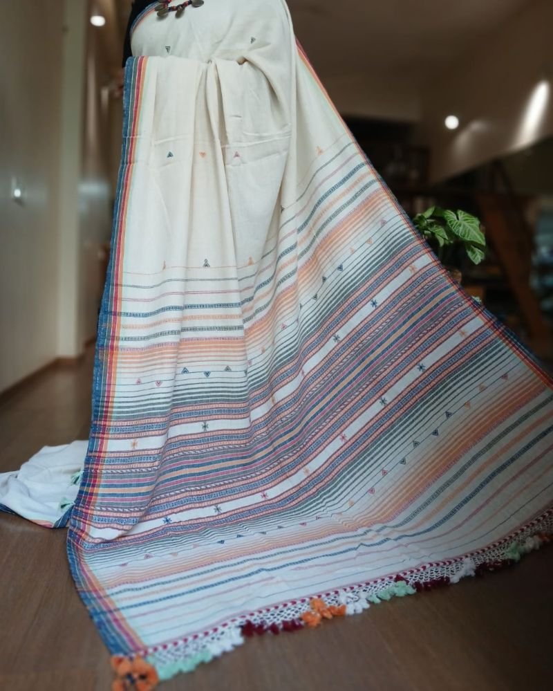 Bhujodi Saree Handwoven in Kala Cotton – (BHUJ1101)