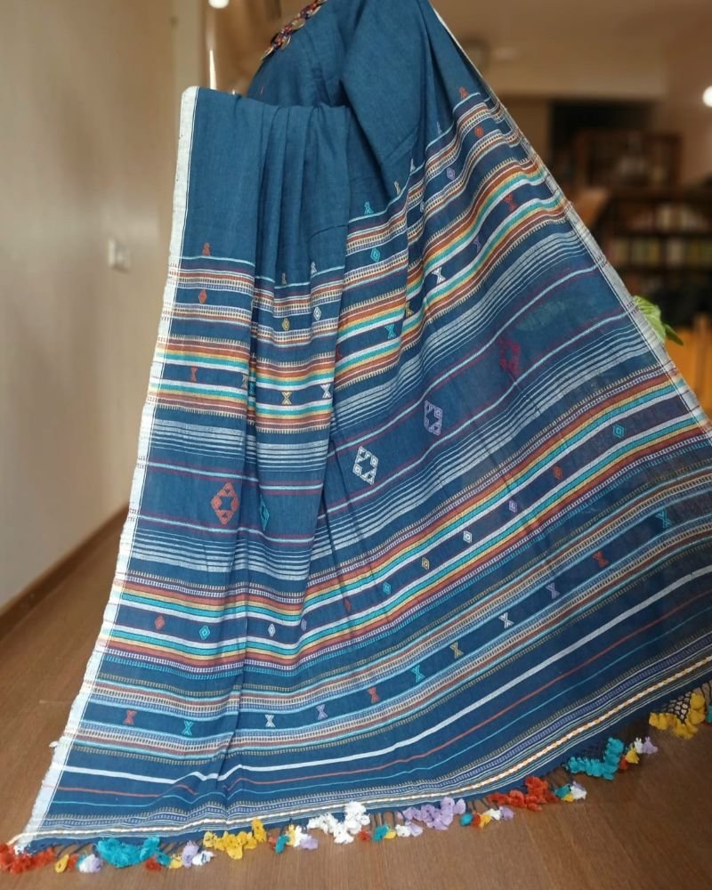 Bhujodi Saree Handwoven in Kala Cotton – (BHUJ1107)