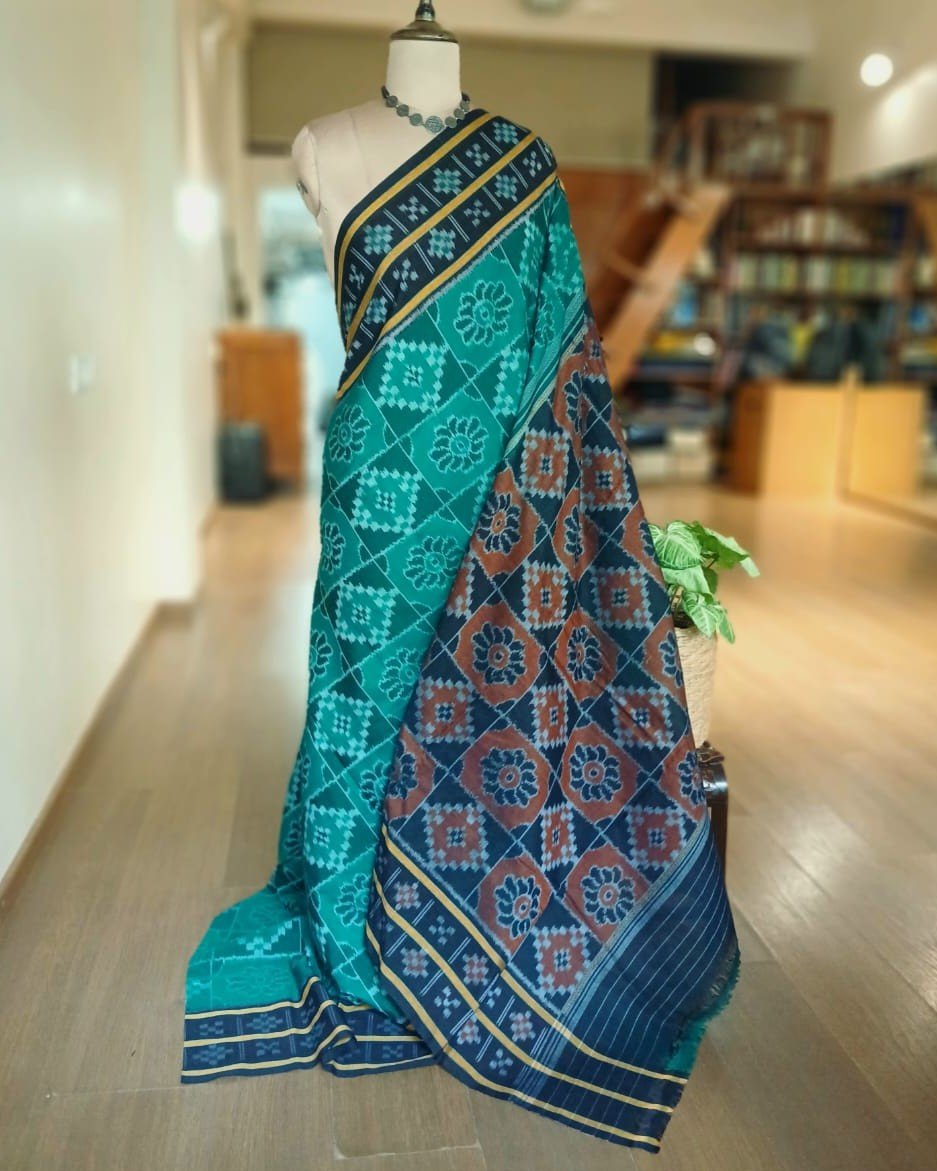 Nuapatna Cotton Single Ikat Handloom Saree - (NSIS0062)