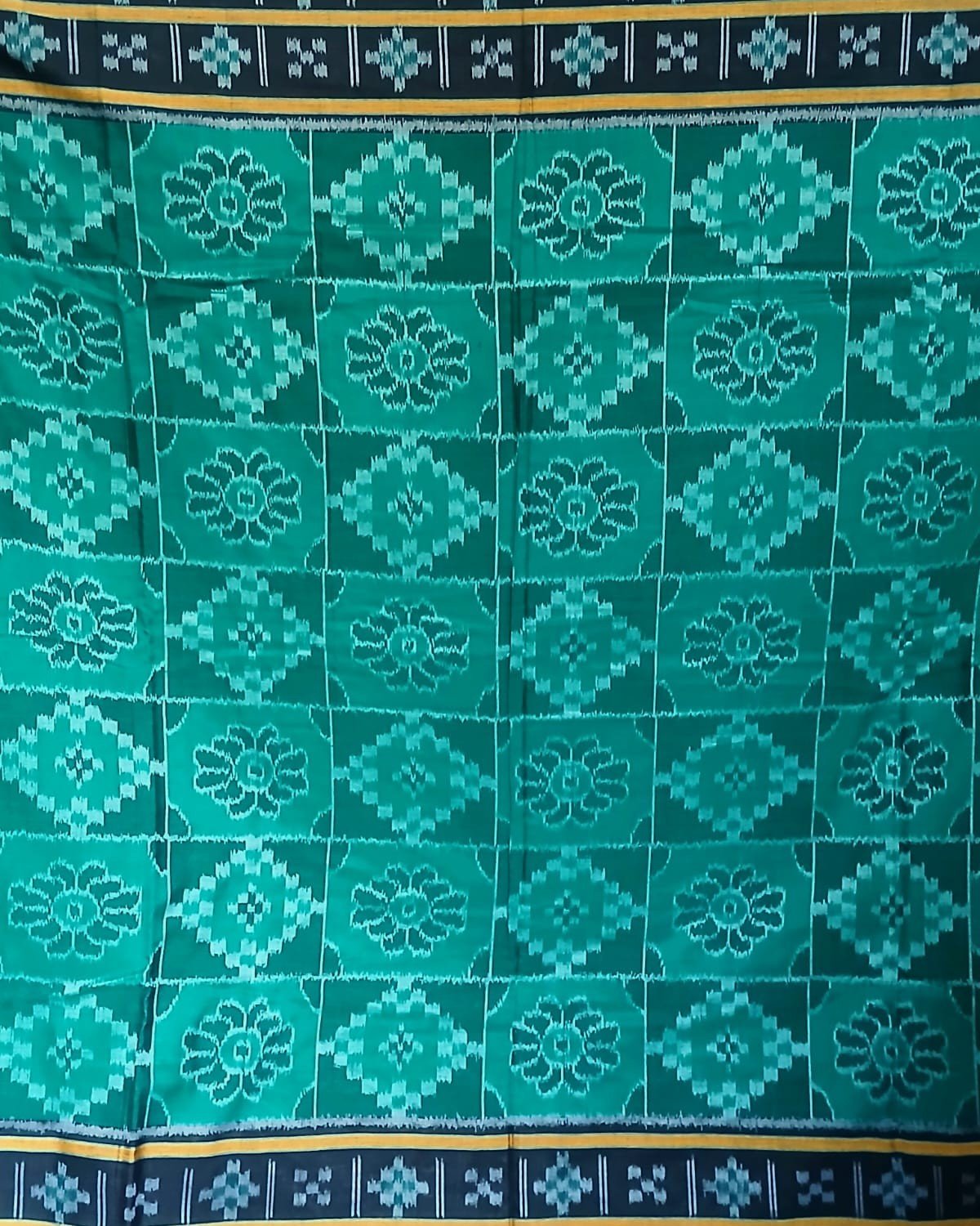 Nuapatna Cotton Single Ikat Handloom Saree - (NSIS0062) - Image 4