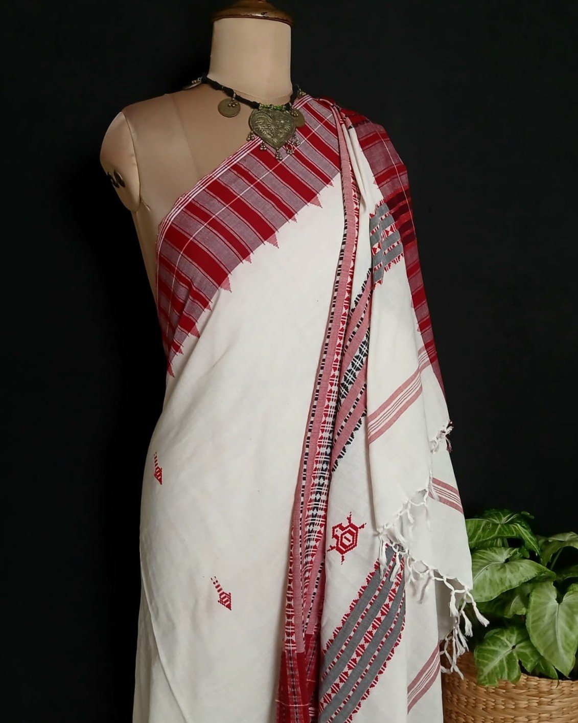 Kotpad Natural Dyes Cotton Saree – (CTKS0044) - Image 6