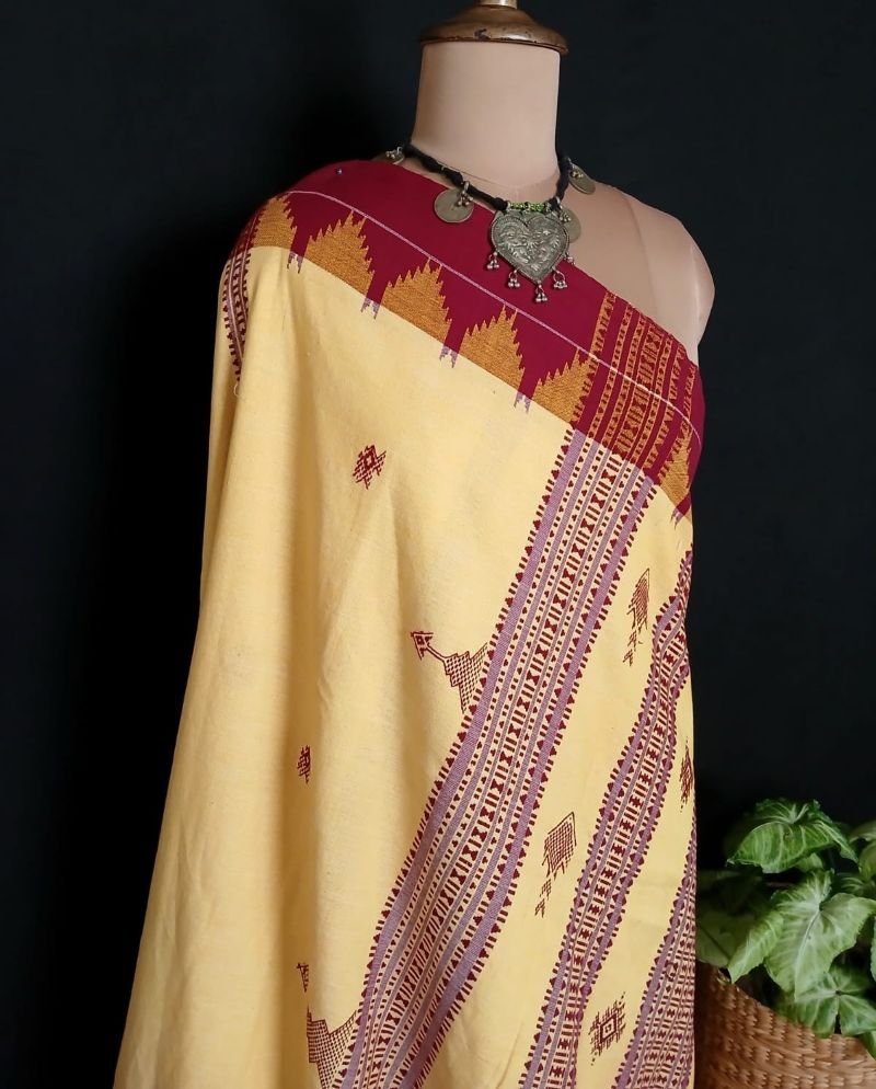 Kotpad Natural Dyes Cotton Saree – (CTKS0045) - Image 11