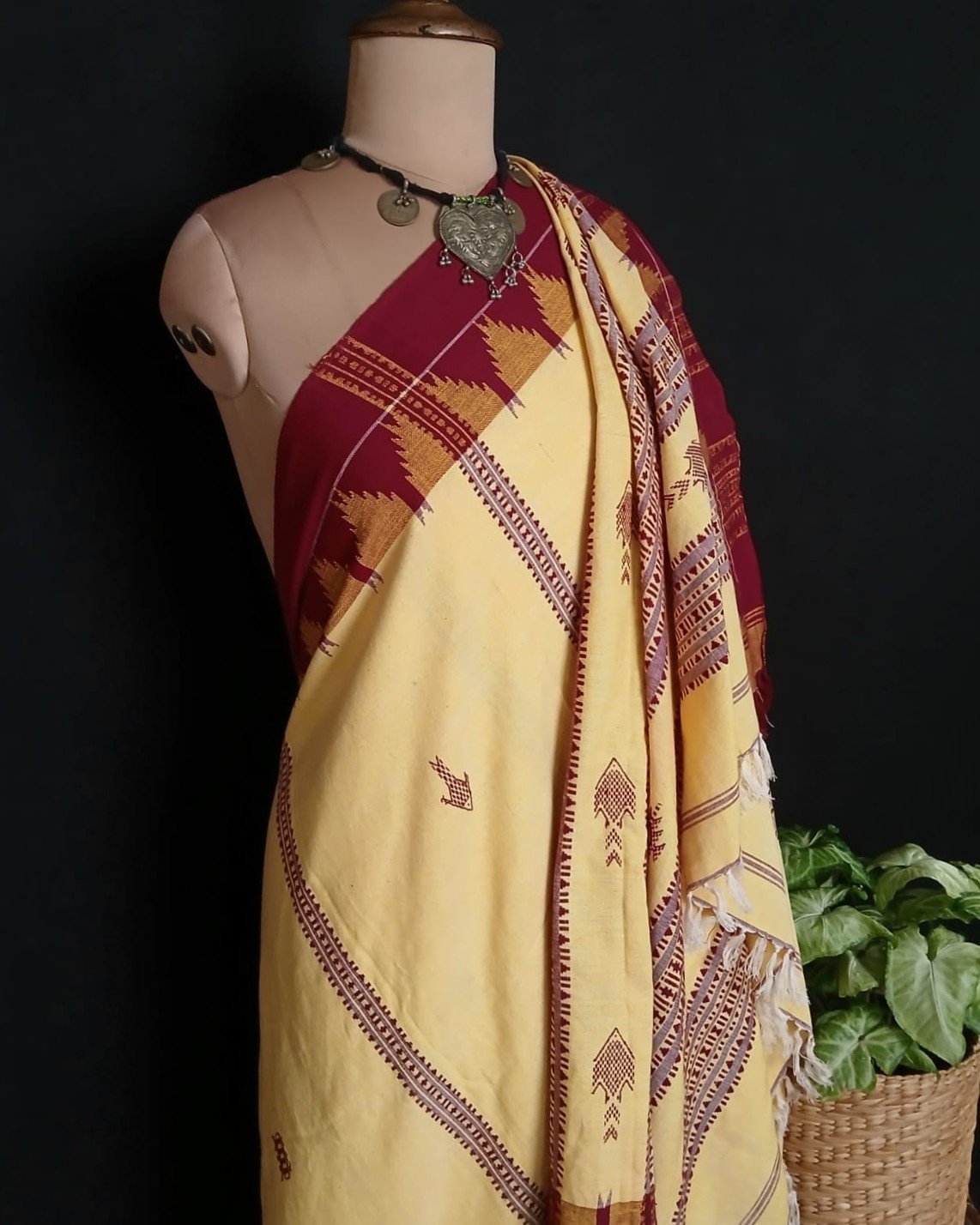 Kotpad Natural Dyes Cotton Saree – (CTKS0045) - Image 8