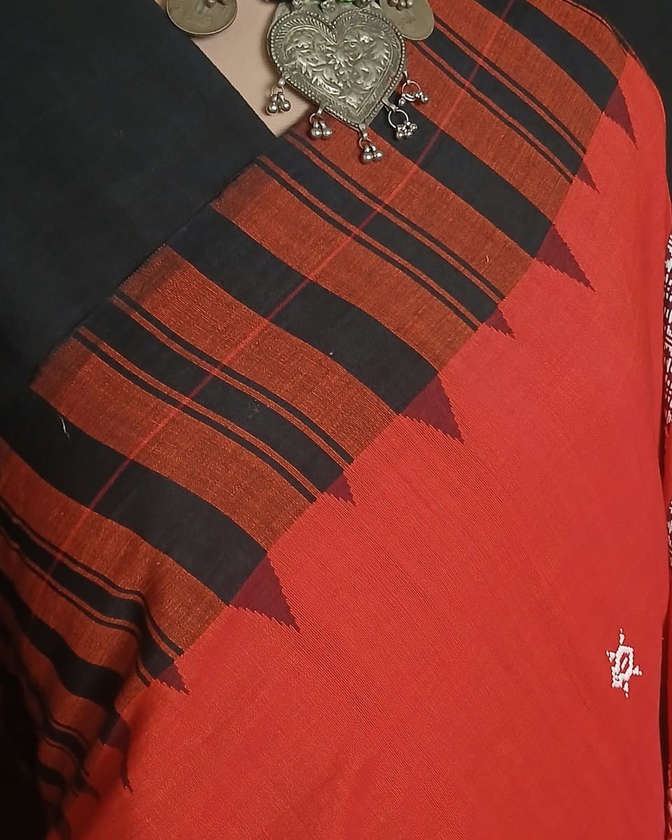Kotpad Natural Dyes Cotton Saree – (CTKS0046) - Image 3