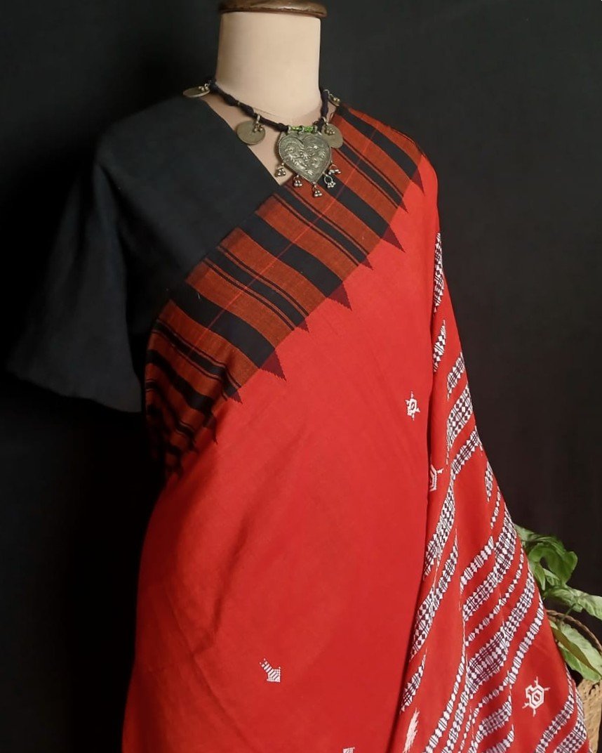 Kotpad Natural Dyes Cotton Saree – (CTKS0046) - Image 2