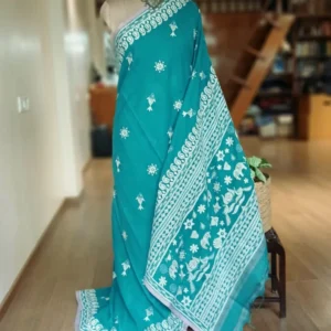 Kantha Hand Embroidery on Begumpuri Cotton  – (KNCS1072)