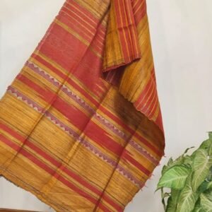Handwoven Stole from Chattisgarh in Kosa Ghicha Tussar x Cotton - (KTSS1001)