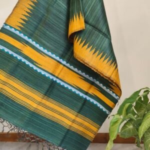 Handwoven Stole from Chattisgarh in Kosa Ghicha Tussar x Cotton – (KTSS1002)