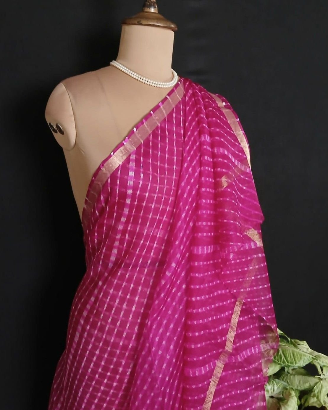 Hand tie-dye Leheriya on Kota Silk (HTKS1045)