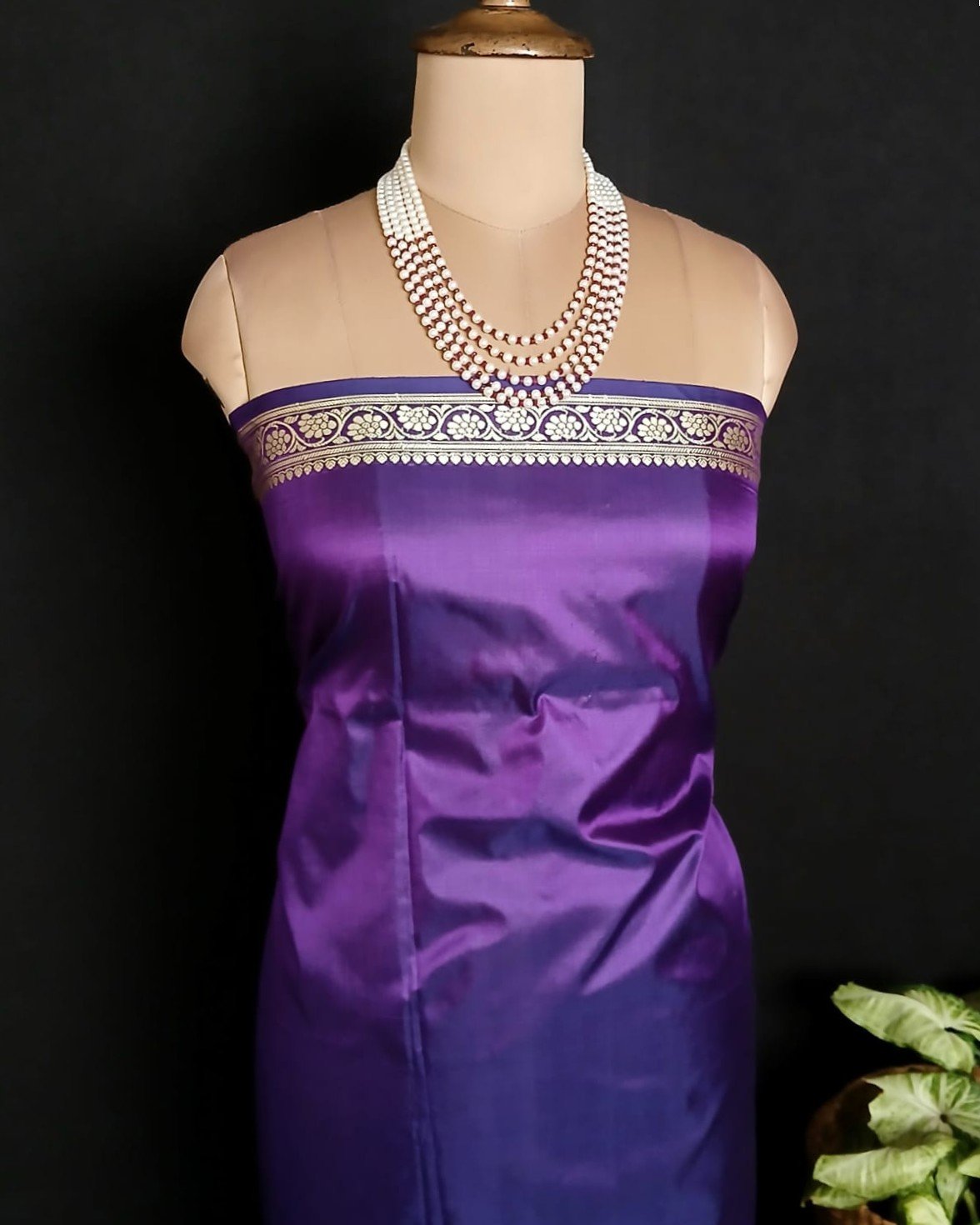 Banarasi No Zari Katan Silk Saree – (NZSS0038) - Image 8