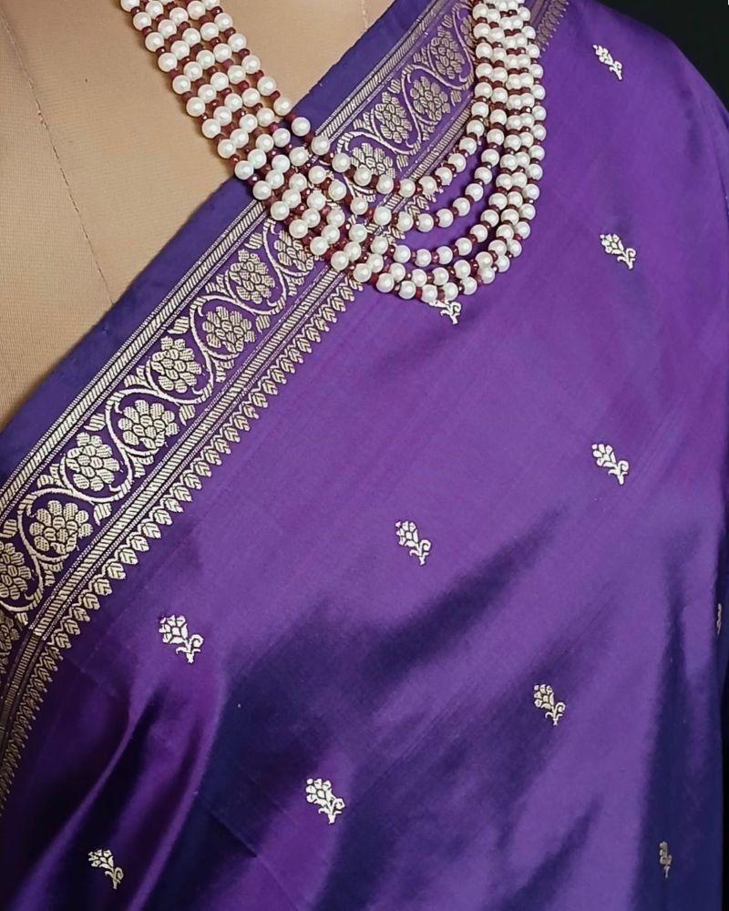 Banarasi No Zari Katan Silk Saree – (NZSS0038) - Image 3
