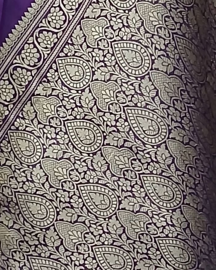 Banarasi No Zari Katan Silk Saree – (NZSS0038) - Image 4