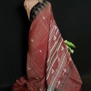 Natural Dyes Kotpad in Tussar Silk Weft and Cotton Warp – (CTKS0041)