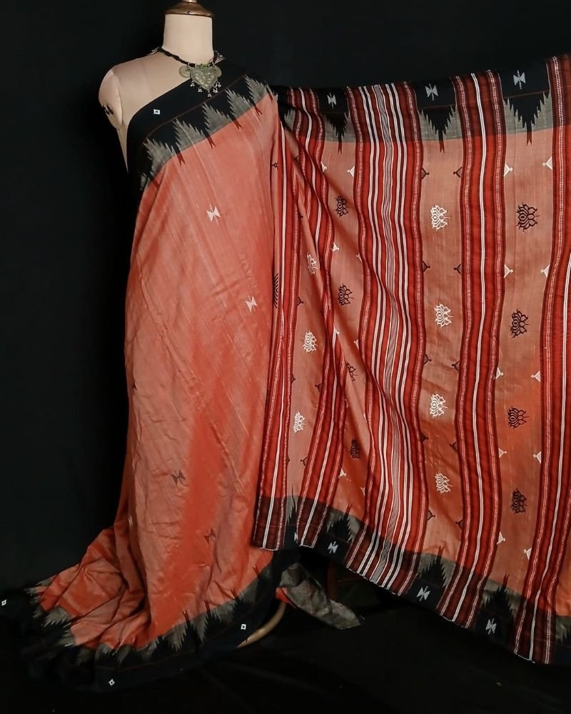 Natural Dyes Kotpad in Tussar Silk Weft and Cotton Warp – (CTKS0042) - Image 5