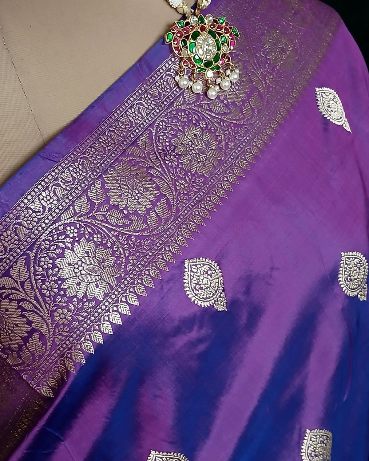 Banarasi Kadua Katan Silk Saree – (BANA0041) - Image 7