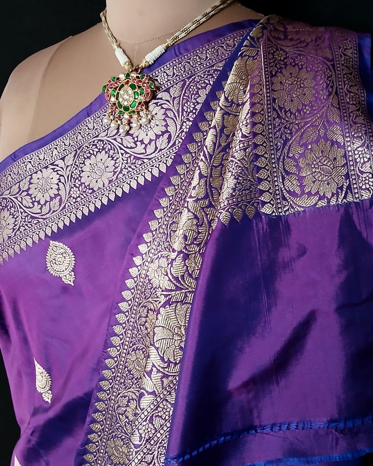 Banarasi Kadua Katan Silk Saree – (BANA0041) - Image 4