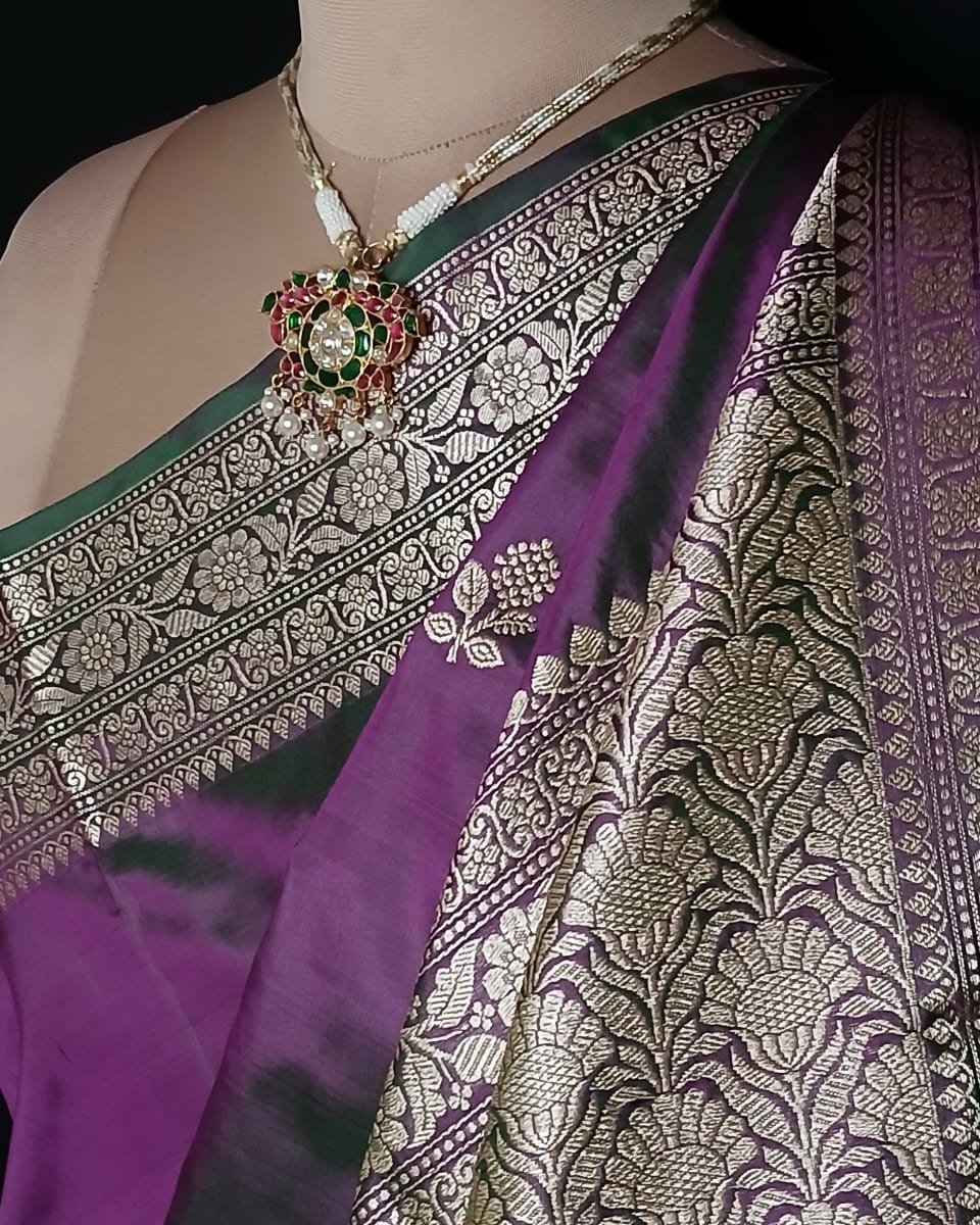 Banarasi Kadua Katan Silk Saree – (BANA0030) - Image 4