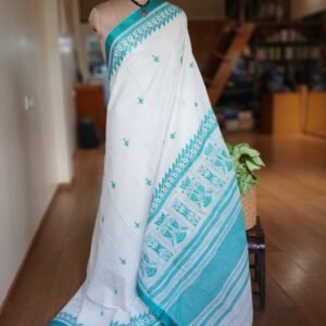 Cotton Kantha Saree from Santiniketan – (KNCS0013)