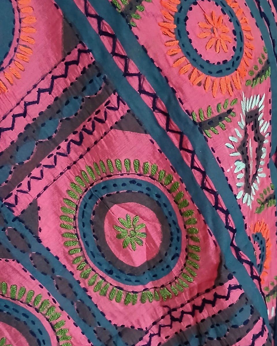 Hand Embroidered Dupatta from Punjab - (HEDP0001) - Image 6