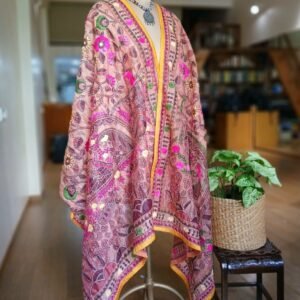 Hand Embroidered Dupatta from Punjab - (HEDP0009)
