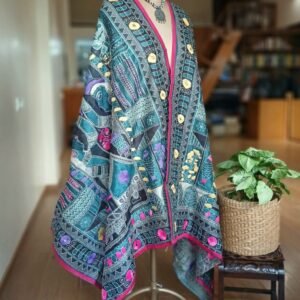 Hand Embroidered Dupatta from Punjab - (HEDP0011)