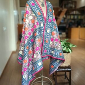 Hand Embroidered Dupatta from Punjab - (HEDP0002)