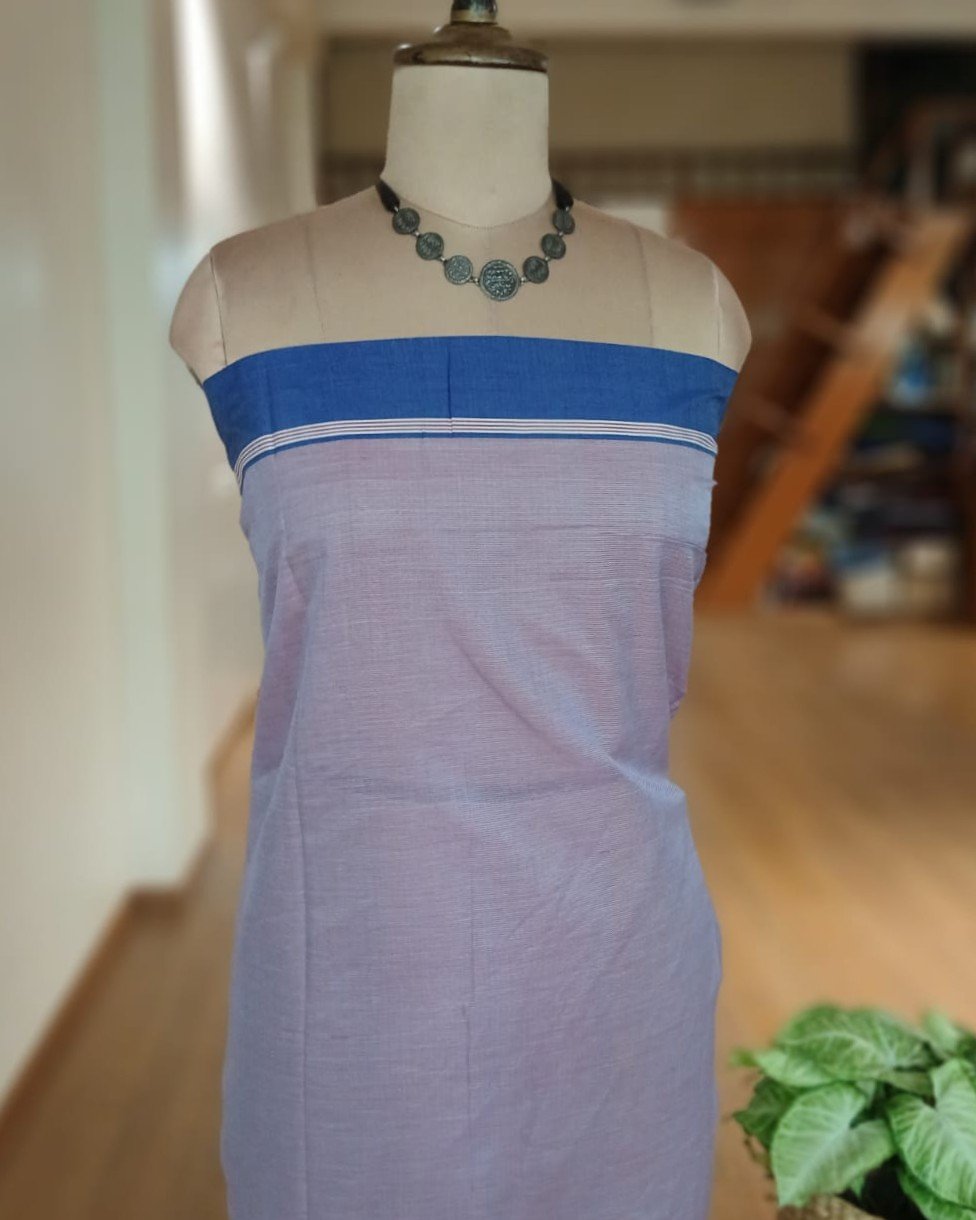 Gollabhama (milkmaid / gopika) handweave saree in cotton – (WGHS0007) - Image 9