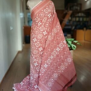 Natural Dyes Telia Rumal Cotton Saree - (NDTR0001)