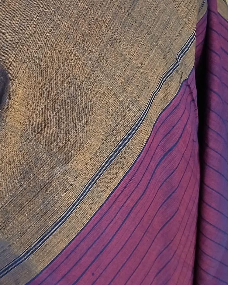 Classic Handwoven 40-count Kandangi from Chettinad – (CHKS0035) - Image 3