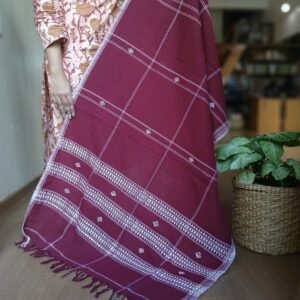 Handweave Cotton Kotpad Dupatta – (CTKD0021)