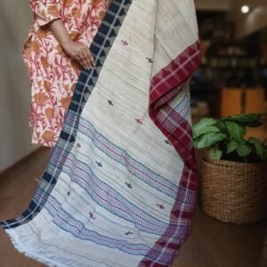 Kotpad Dupatta in Tussar Silk and Cotton Mix – (KKTD0007)