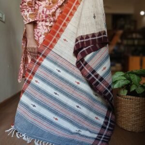 Kotpad Dupatta in Tussar Silk and Cotton Mix – (KKTD0008)