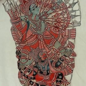 Hanuman carrying Rama- Togalu Gombeyaata Leather Puppet of Karnataka - (TGLP0011)