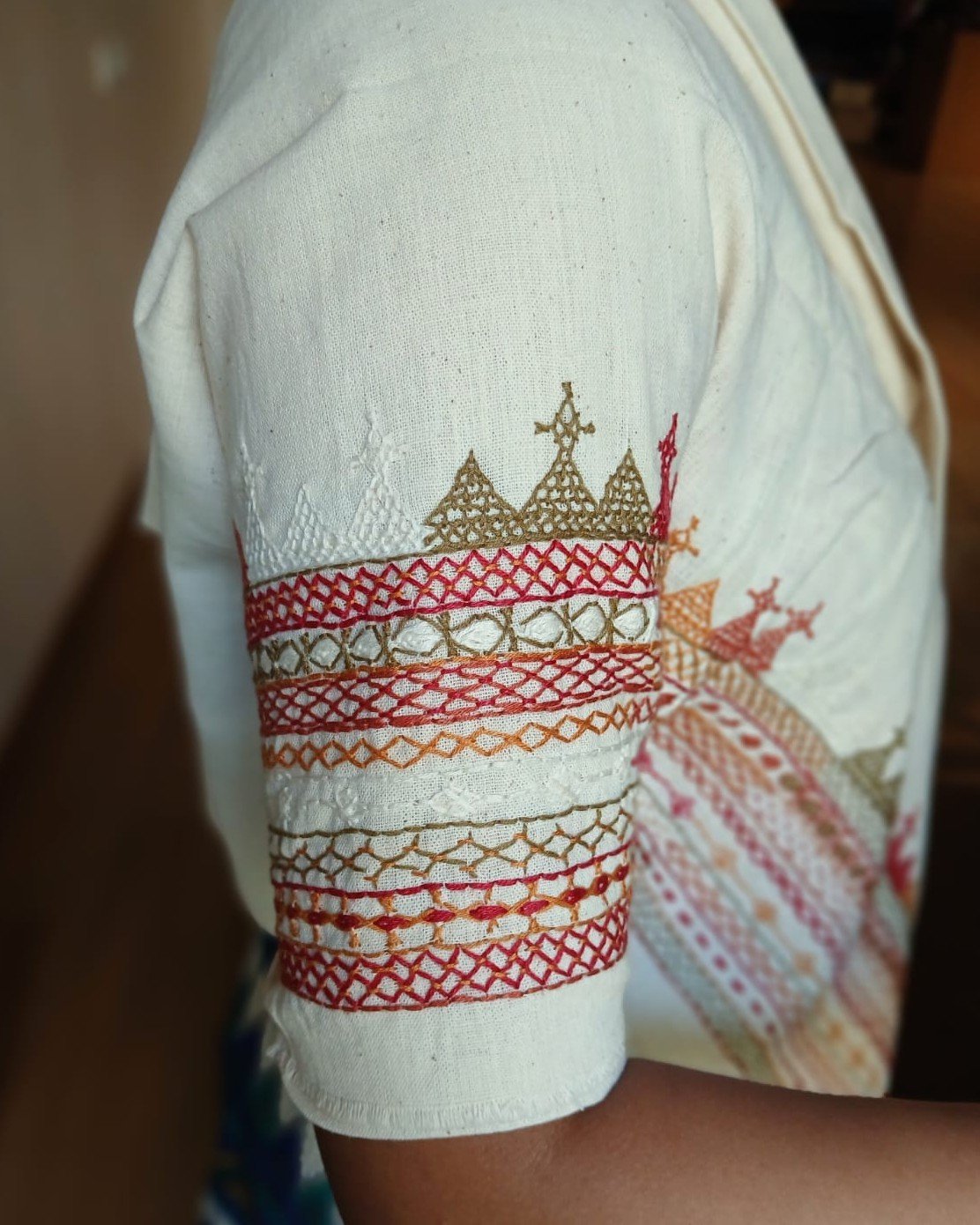 Mandala Blouse Piece – (MAND1179) - Image 2