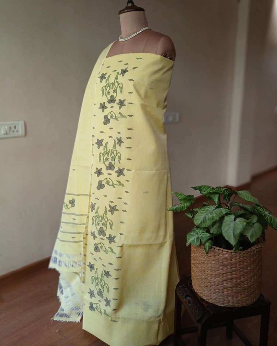 Manipur Handloom 3-piece Salwar Set - (MHSS0037)