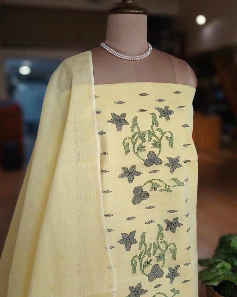 Manipur Handloom 3-piece Salwar Set - (MHSS0037) - Image 4