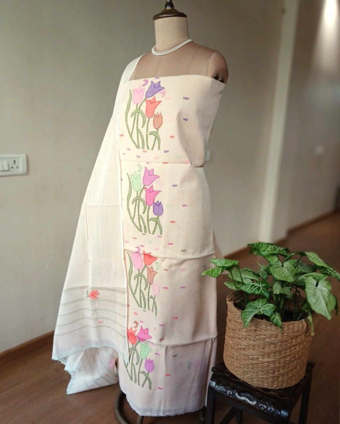 Manipur Handloom 3-piece Salwar Set - (MHSS0040)